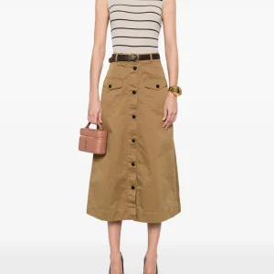 cotton midi skirt