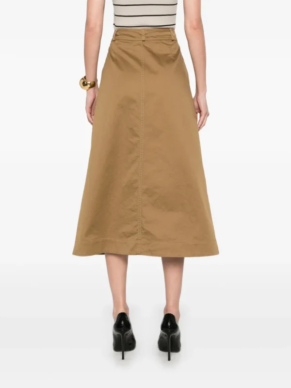 cotton midi skirt