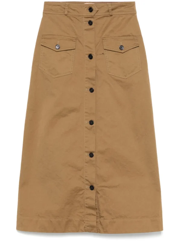 cotton midi skirt