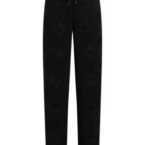 logo-perforated track pants