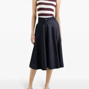 logo-plaque midi skirt