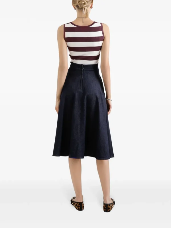 logo-plaque midi skirt