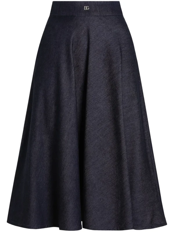 logo-plaque midi skirt