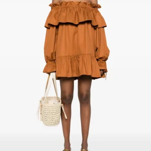 ruffled mini dress