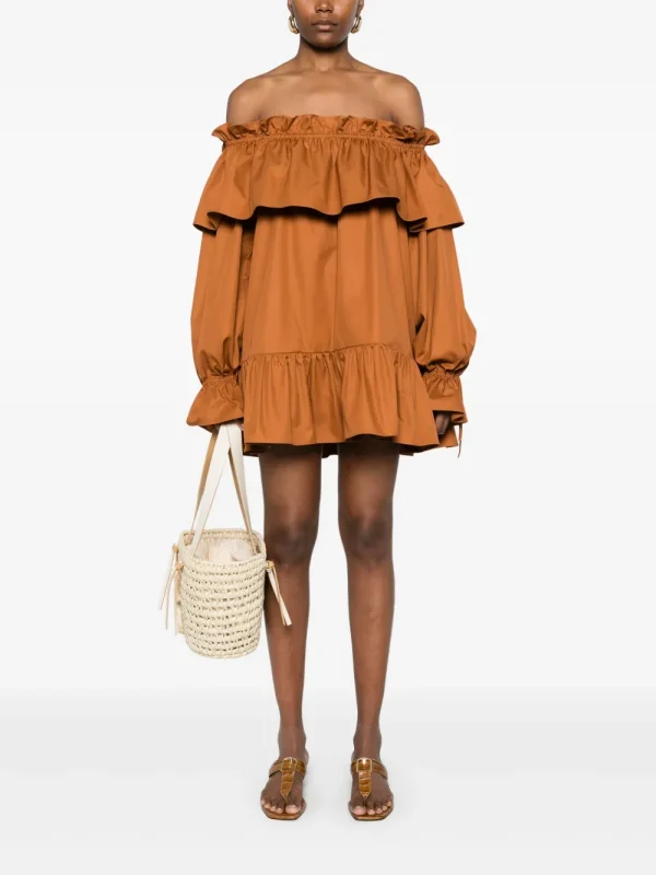 ruffled mini dress