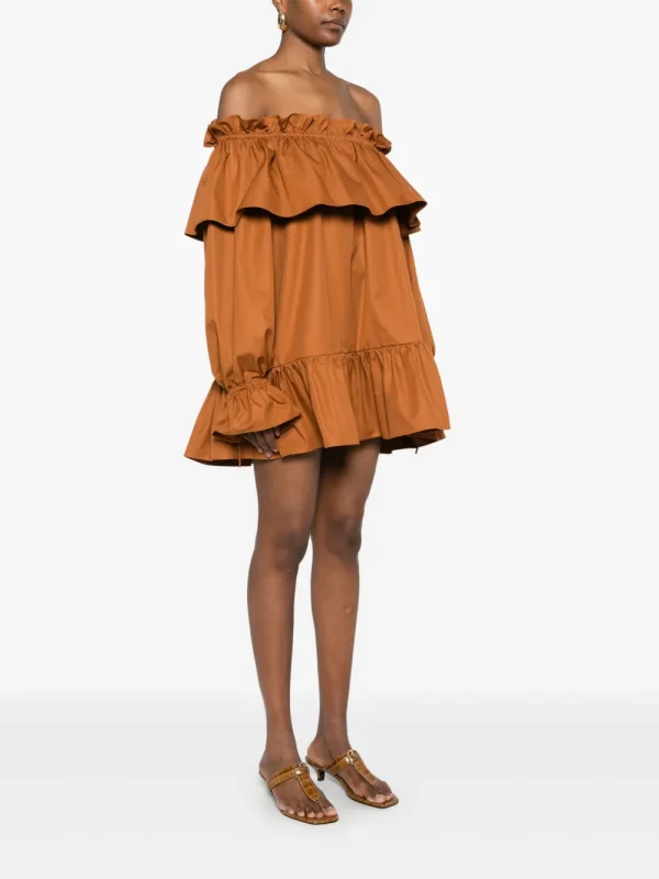 ruffled mini dress