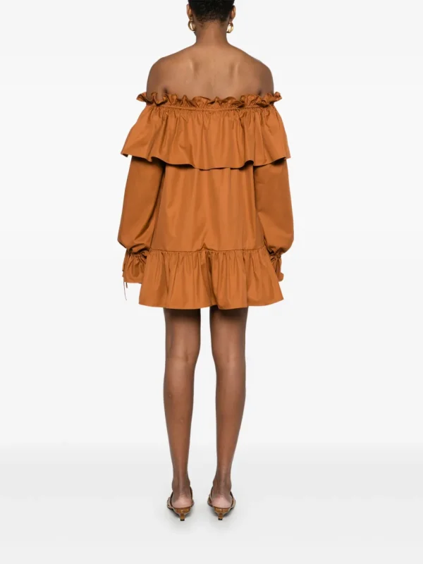 ruffled mini dress