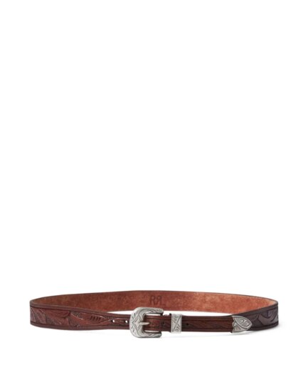 hand-tooled leather hat band